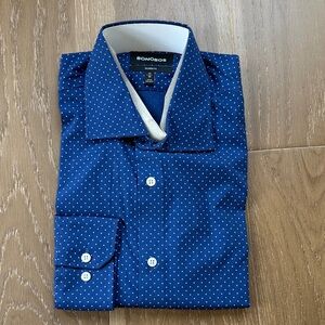 Bonobos Men's Navy Polka Dot Tech Button Down Shirt